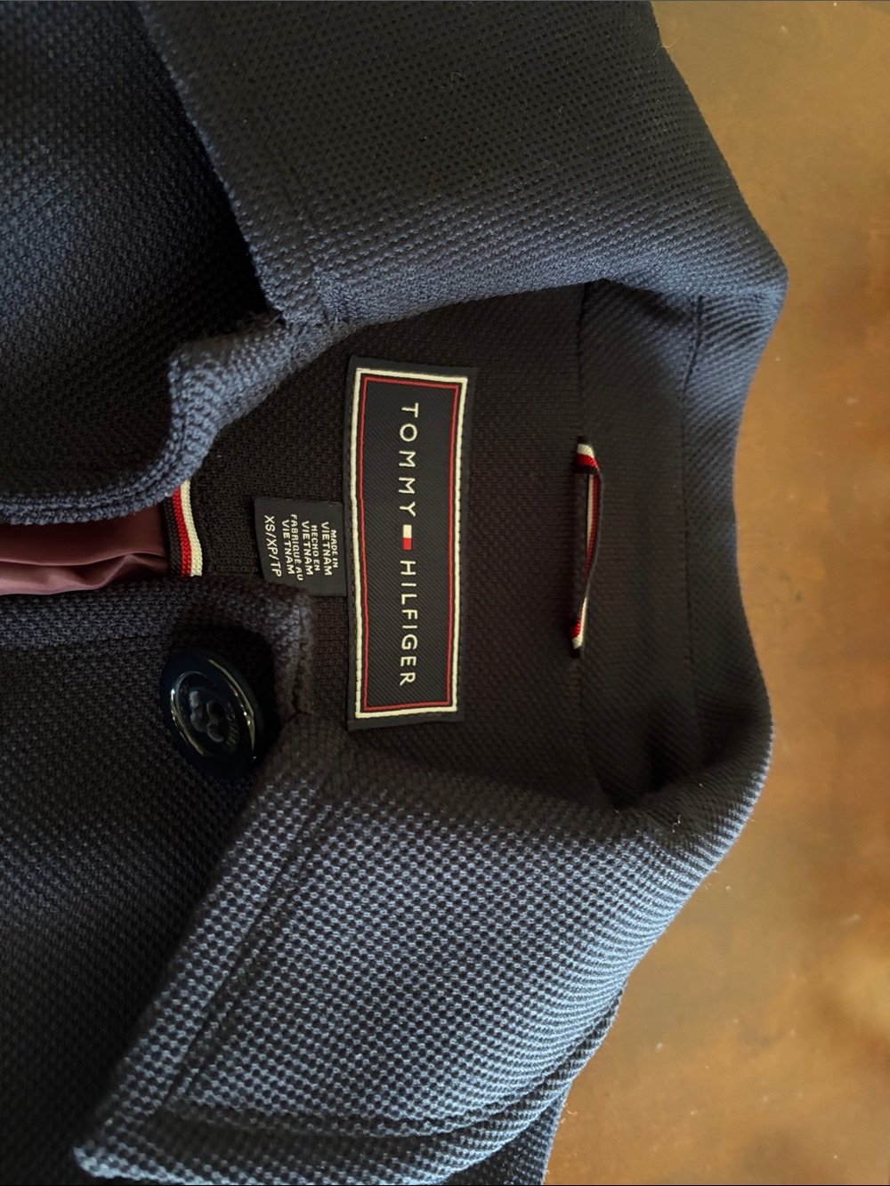Tommy Hilfiger Men's Dark Navy Textured Blazer